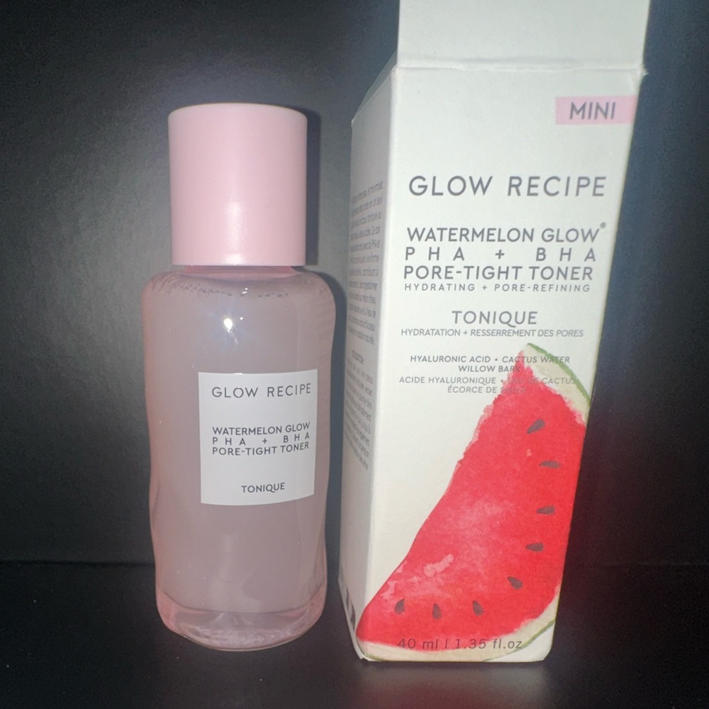 Glow Recipe Pink Watermelon Glow Toner Bottle and Box